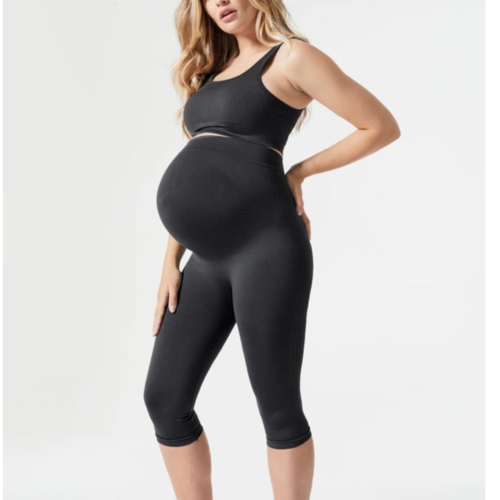 BLANQI MATERNITY BELLY SUPPORT CROP LEGGINGS